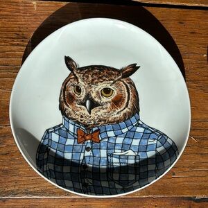 Brand New West Elm Owl Plate